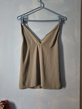 Dion Lee Sage Green Silk Trim X Back Camisole 2